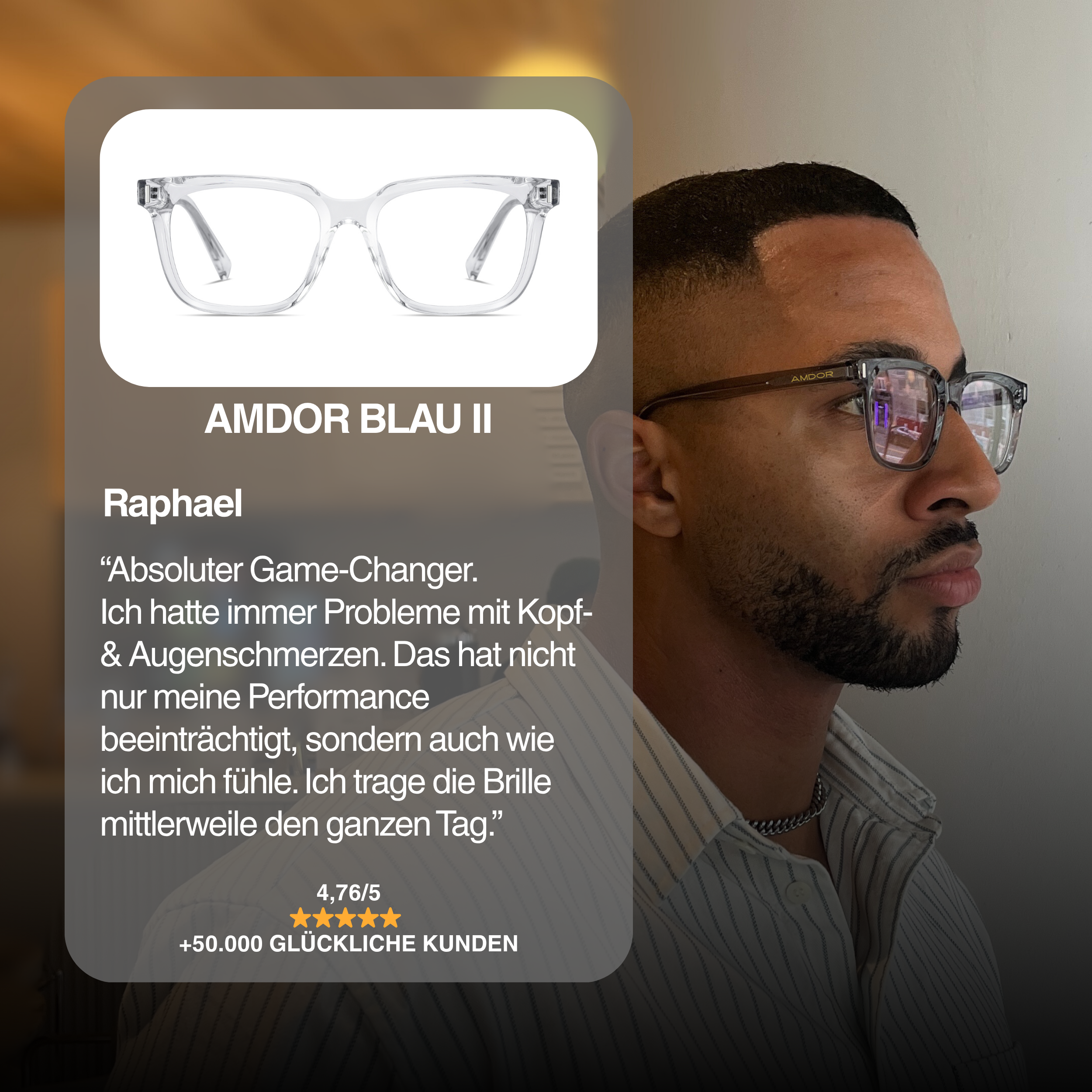 Blaulichtfilterbrille - BLAU II